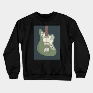 Antique Olive Jag Guitar Crewneck Sweatshirt